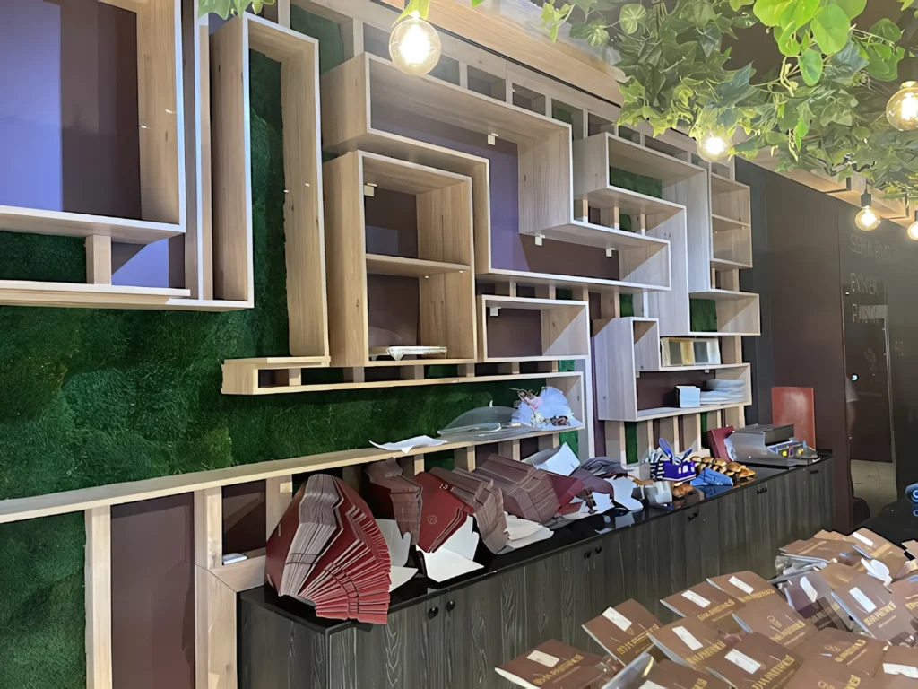 Pastane projesinde gerçek iç mekân yeşil uygulaması — görünüm 4